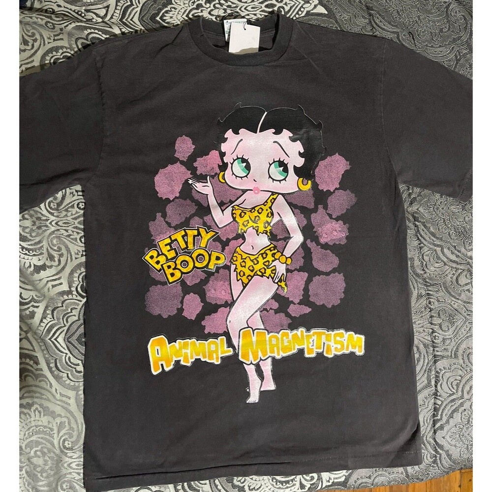 Betty Boop AOP Animal Cheetah Cavewomen T-shirt M/L